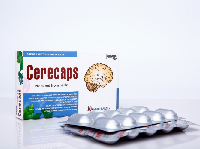 Cerecaps - Thuốc trị thiếu máu não 